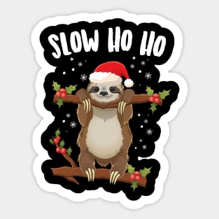 Slow Ho Ho Christmas Sloth Sticker